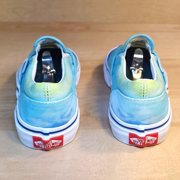 Vans Authentic X SpongeBob Blue Green Canvas Rainbow Kids Shoes - Picture 7 of 10